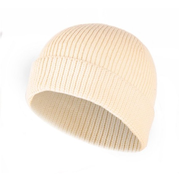 🆕 WOOL BLEND BEANIE CREAM - MEN - Picture 1 of 1